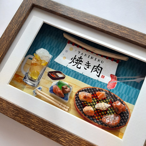 ビールと焼肉〉天然石・シーグラスアート その他アート moon