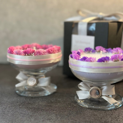 Dessert cup flower candle(デザートカップフラワーキャンドル) パープル 送料無料 5枚目の画像