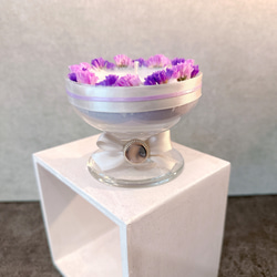 Dessert cup flower candle(デザートカップフラワーキャンドル) パープル 送料無料 2枚目の画像