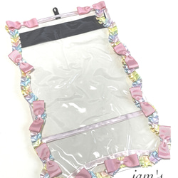 ランドセルカバー Flower刺繍 pink ribbon デコレーション《送料無料