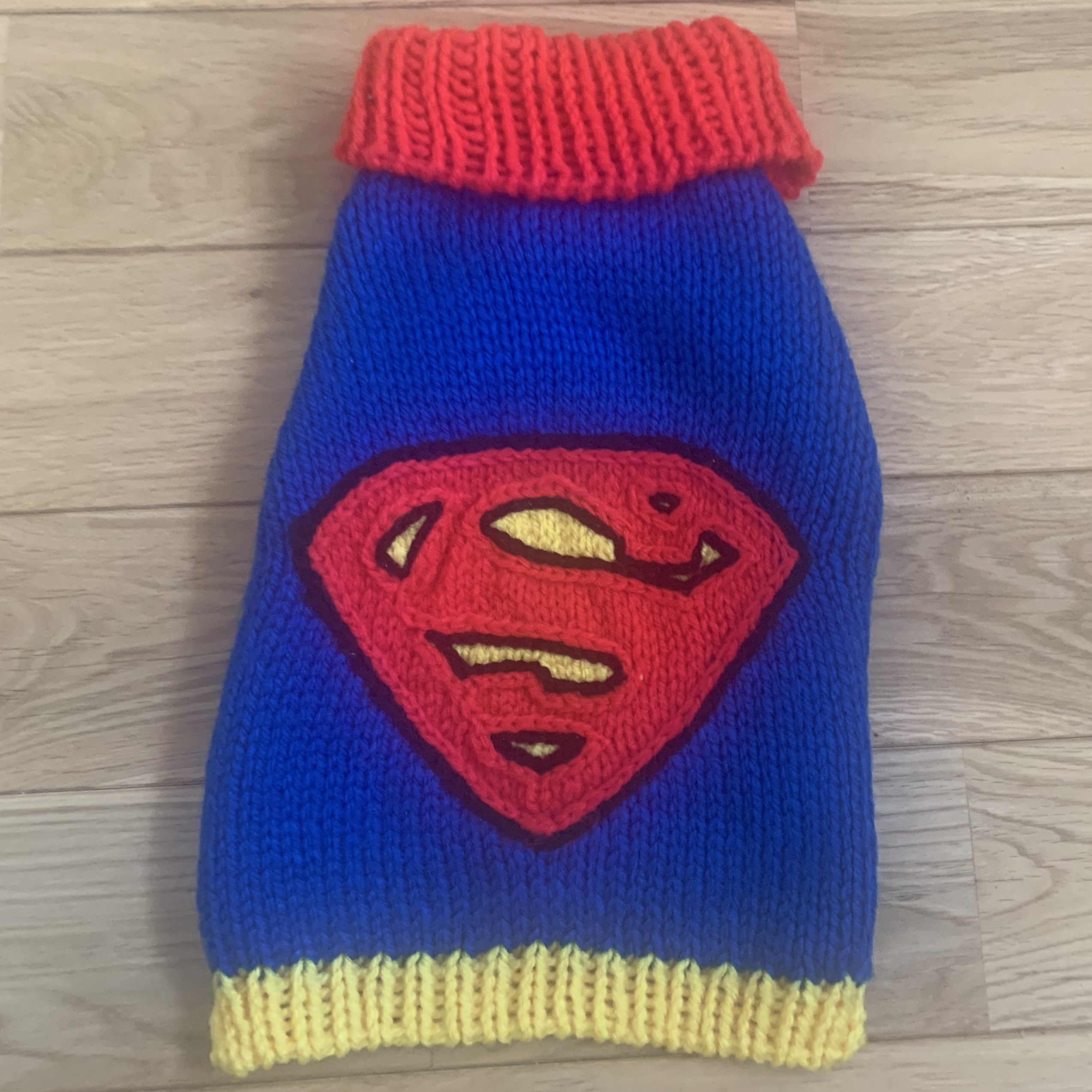 王道ヒーロー風・わんこ服（イニシャルをオーダーメイドで制作）