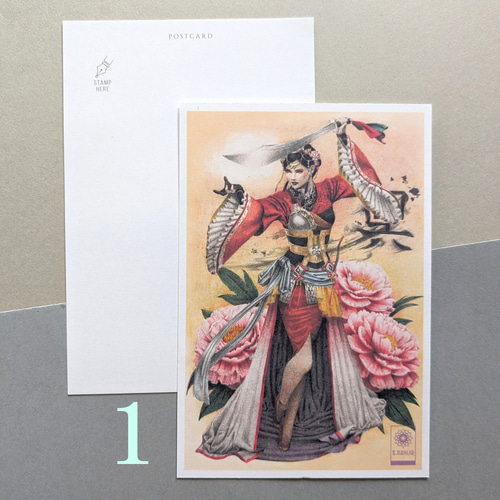 ポストカードセット:1 女傑 4枚 ポストカード Dahlia 通販 15368919
