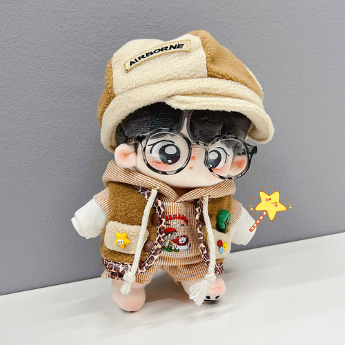 20cmぬいぐるみ服 着せ替えぬいぐるみ カーキ調味セット ぬい服