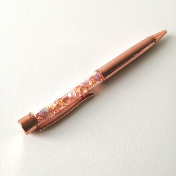 再販【キラキラ☆ジュエリービーズボールペン】　キラキラ　ジュエル　ビーズ　ボールペン　ピンク　ハーバリウムボールペン 6枚目の画像