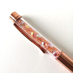 再販【キラキラ☆ジュエリービーズボールペン】　キラキラ　ジュエル　ビーズ　ボールペン　ピンク　ハーバリウムボールペン 1枚目の画像