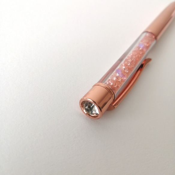 再販【キラキラ☆ジュエリービーズボールペン】　キラキラ　ジュエル　ビーズ　ボールペン　ピンク　ハーバリウムボールペン 7枚目の画像