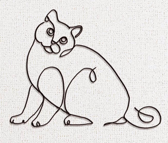 猫のワイヤーアート タペストリー・壁掛け ☆W_ART_CRAFT☆ 通販