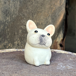 法國鬥牛犬（奶油色）O-400-3 陶瓷/法國鬥牛犬/Hokoku Mugyu Dog 第3張的照片