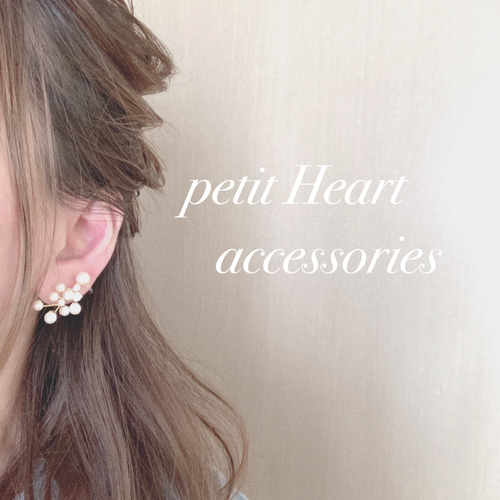 両耳用♡】パールシャワーのイヤーカフ♡ ウェディング ブライダル