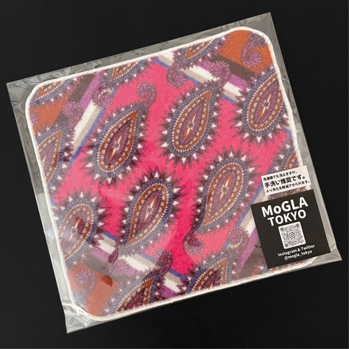 ビンテージ 70s ペイズリー インテリア ハンカチ タオル タペストリー 希少 綿100% タオルハンカチ オリジナル ペイズリー柄 【MTH-002/BLUE