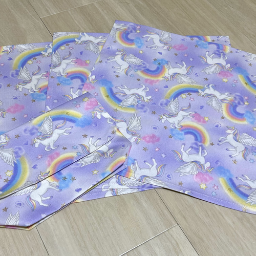 ゆめかわユニコーン柄♡通園通学グッズ♡サイズオーダーOK