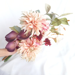 ミニョン〉ウェディングブーケ アーティフィシャルフラワー