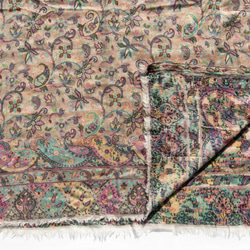 カシミール カシミヤ織 カシミヤ スカーフ ピュアウール スカーフ ショール リング フリース ショール - 花 カシミール ク 8枚目の画像