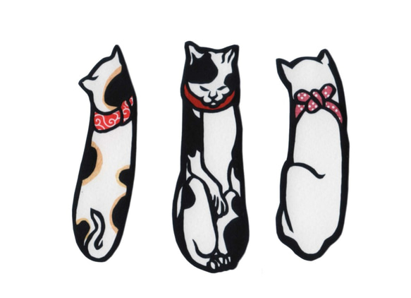 歌川国芳の猫 切り絵のしおり 3枚セット 4枚目の画像