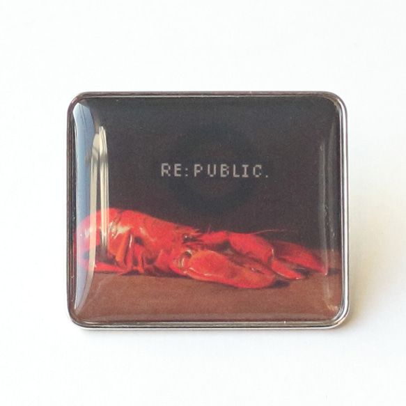 ◆RE:PUBLIC. -Still Life Lobster - (unknown) ピンバッチ　アート　グラフィック 1枚目の画像