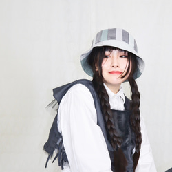 splicing design bucket hat 0004GG meikeiin handmade 10枚目の画像