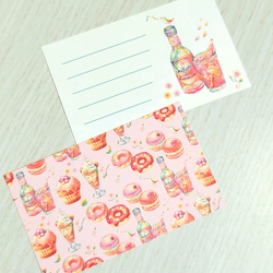 桜スイーツ メッセージカード 2枚目の画像