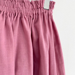 ダブルガーゼギャザースカート　桜ピンク 7枚目の画像