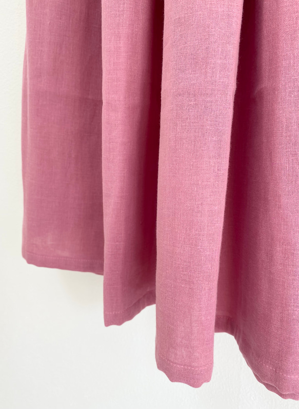 ダブルガーゼギャザースカート　桜ピンク 8枚目の画像