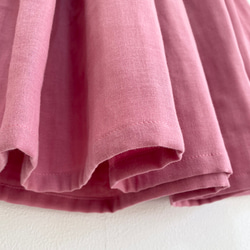 ダブルガーゼギャザースカート　桜ピンク 9枚目の画像
