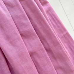 ダブルガーゼギャザースカート　桜ピンク 4枚目の画像