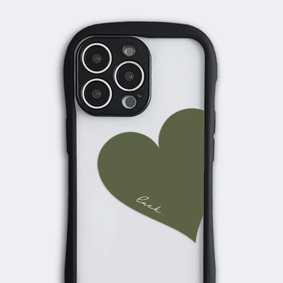 Big Heart♡Autumn　グリップケース　クリア　iPhoneケース　セミオーダー　名入れ 7枚目の画像