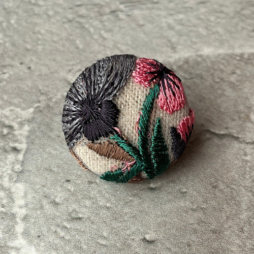 インド刺繍リボン くるみボタン ヘアゴム ヘアゴム ＋labo 通販