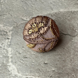 インド刺繍リボン　くるみボタン　ヘアゴム 4枚目の画像
