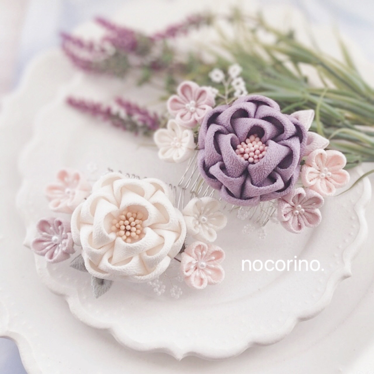 つまみ細工髪飾り　卒業式　袴　成人式　七五三　和装髪飾り        Ω