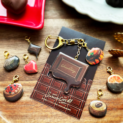 オレンジチョコレートケーキチャーム付きとろけるチョコレートバッグ