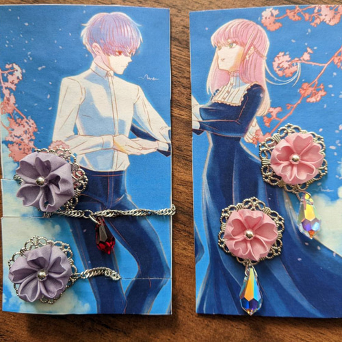 雪解け桜」チェーンブローチ【コラボレーション商品】 ブローチ 輝