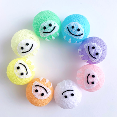 糸玉飾り 小さなお守りだるま(4タイプ各8コ) その他置物 Chag