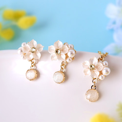 477☆ミナペルホネン☆skyful☆flower cake☆レース☆ハンドメイド