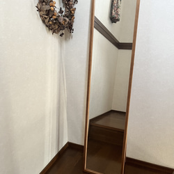 【日本製】全身鏡　アンティーク調　スタンドミラー 12枚目の画像