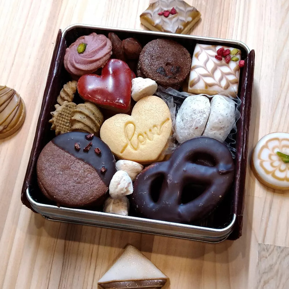 ✿2月限定✿バレンタインクッキー缶 クッキー パティスリー アコヤ 