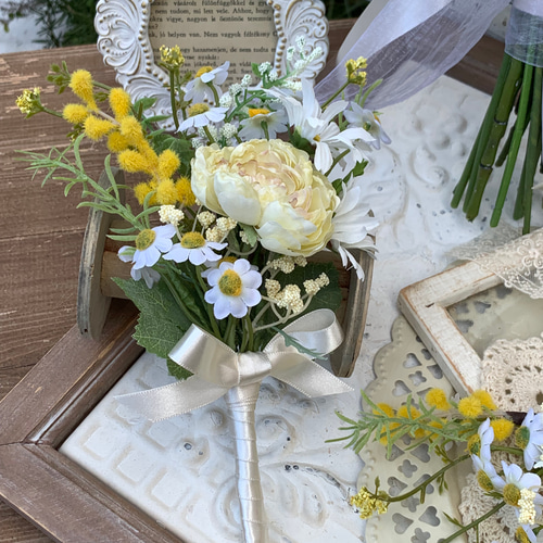 ✨ウエディングブーケ&ブートニア&ヘアーパーツ✨ ブーケ little