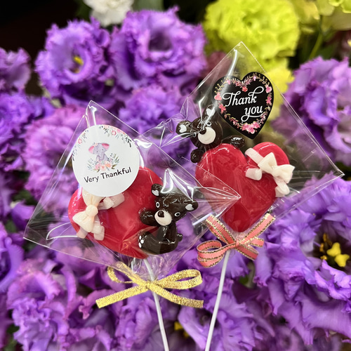 多肉植物寄せ植え(樹脂粘土レジン)バレンタインデーピック 多肉植物 ち