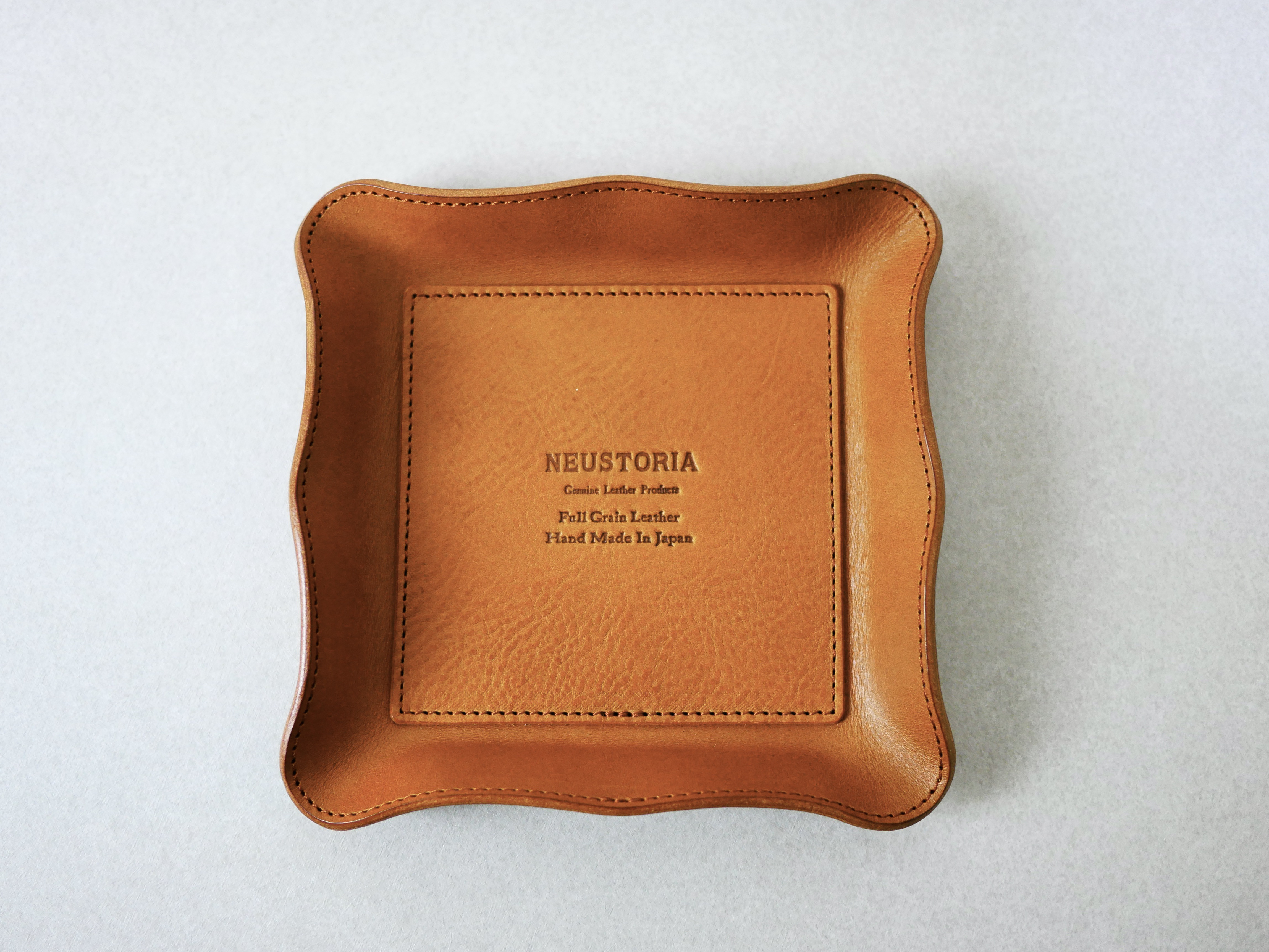 レザートレイ　イタリアンレザー　小物入れ　ブッテーロ　ブラウン