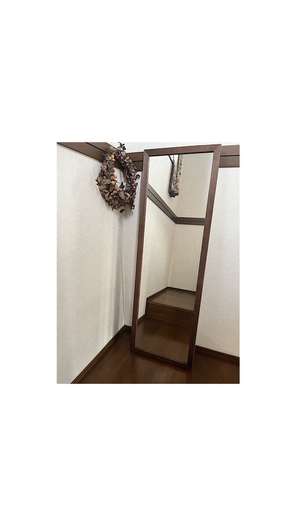 日本製】全身鏡 スタンドミラー (アンティーク調) ドレッサー・ミラー  