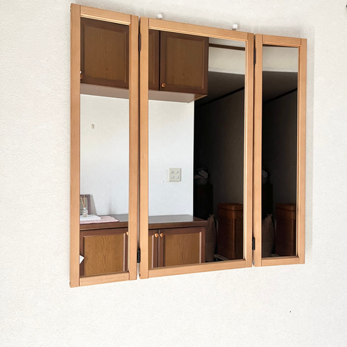 日本製】三面鏡 鏡台 ドレッサー アンティーク ドレッサー・ミラー