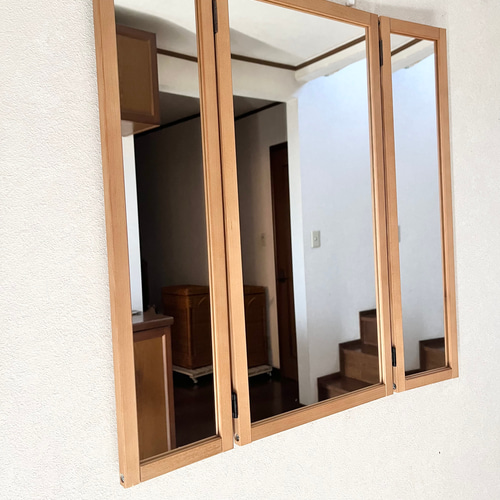 日本製】三面鏡 鏡台 ドレッサー アンティーク ドレッサー・ミラー