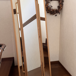 【日本製】三面鏡　全身鏡　アンティーク 1枚目の画像