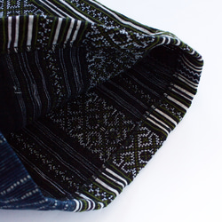 モン族刺繍ワイドパンツ 9　ガウチョパンツ * 86cm丈 * 民族古布　エスニック 11枚目の画像