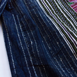 モン族刺繍ワイドパンツ 9　ガウチョパンツ * 86cm丈 * 民族古布　エスニック 5枚目の画像