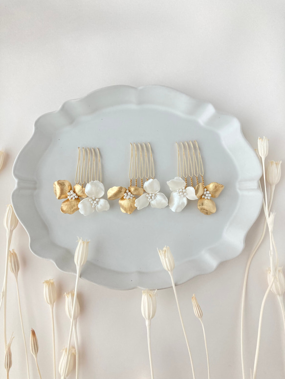 ブライダル 結婚式 卒業式 袴 編みおろし ハーフツイン かんざし