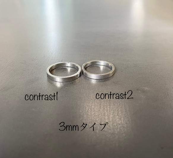 サージカルステンレスのシンプルリング　contrast 1-3mm 12枚目の画像