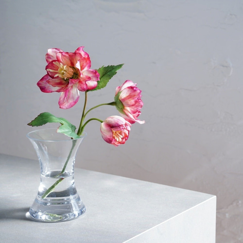 ガラス花瓶赤クリスマス