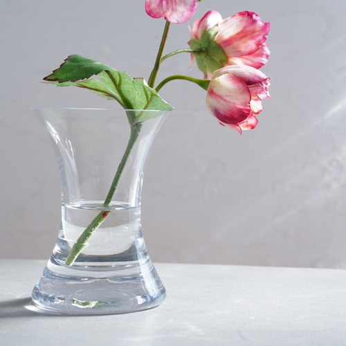 水換え不要）クリスマスローズの花瓶挿し レッド【フラワーインテリア