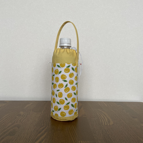 ペットボトルカバー550ml用 ＊ ゆず柄（手ぬぐい） ポーチ ak.66 通販