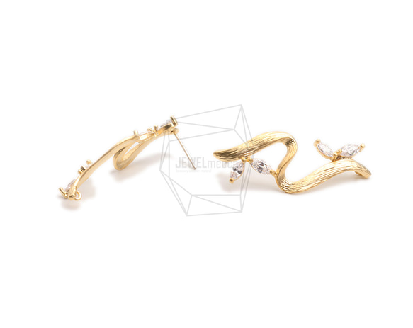 ERG-2302-MG [2 pieces] S shape Earring, S shape Post Earring 第3張的照片